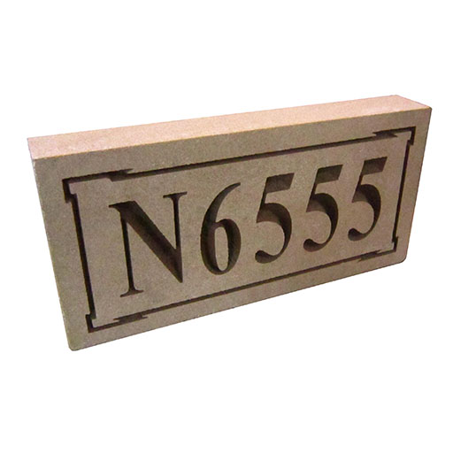 Recessed Address Stone Art Outline